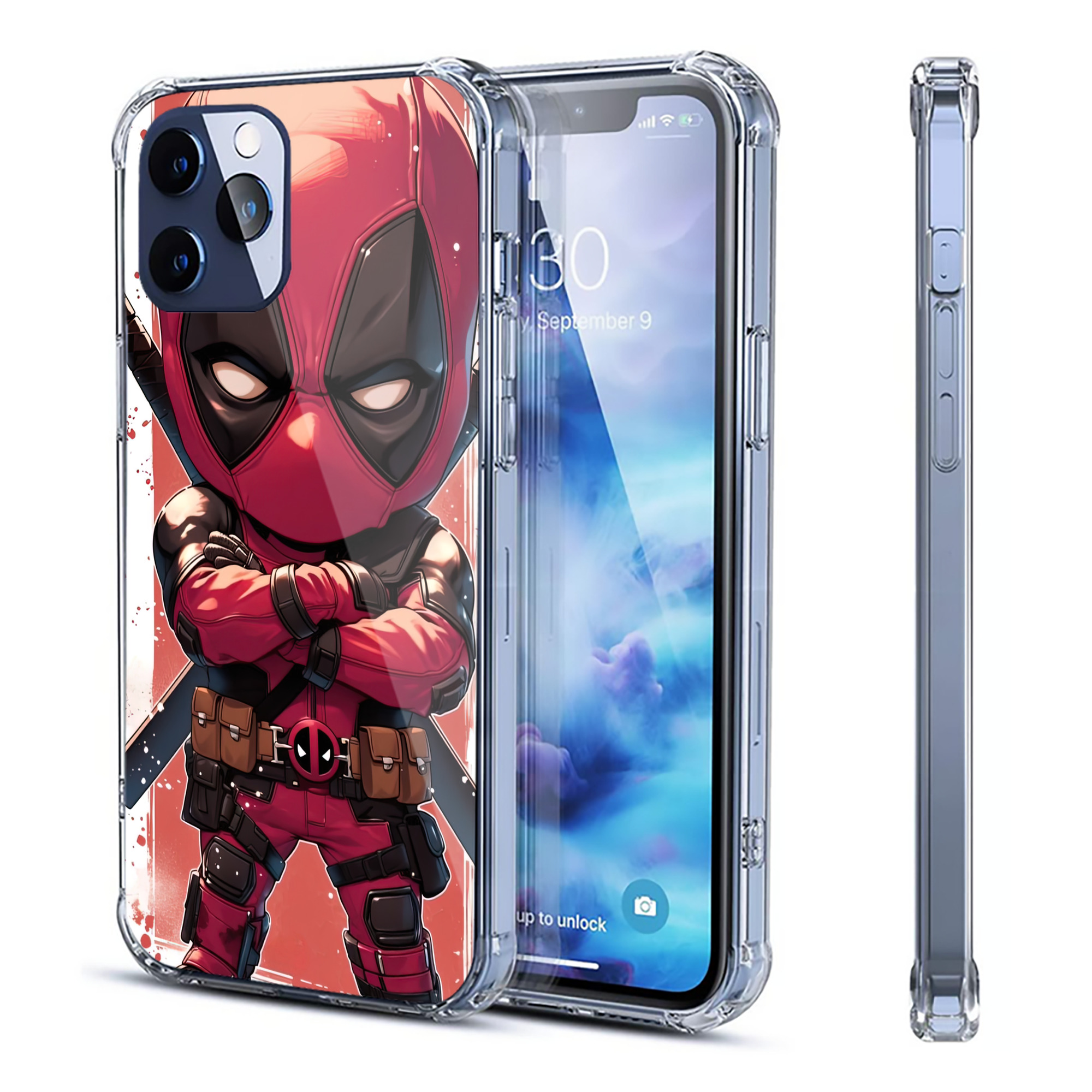 （画像用） Deadpool デッドプール 【iPhone 12シリーズ対応】透明スマホケース（クリアソフトケース）